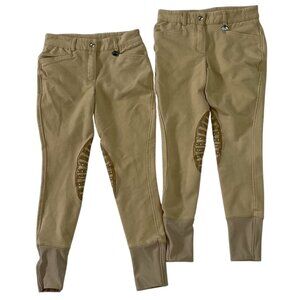 2 Equine Couture Brittni Knee Patch Breeches, Safari Riding Pants Sz 12